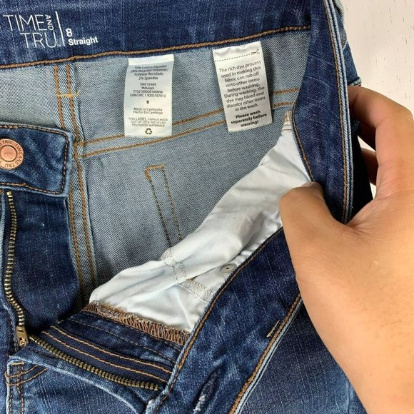 Time‎ and Tru 29.5x26 Straight Stretch Jeans Pants Women - Picture 3 of 10